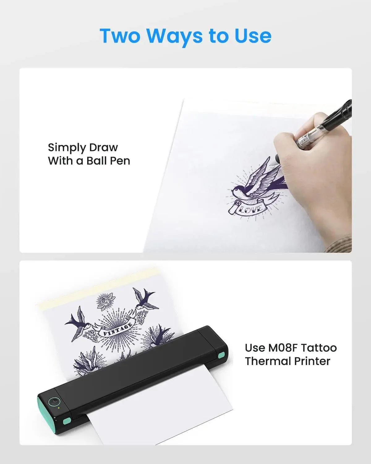 Phomemo Upgraded Tattoo Transfer Paper For M08F/TP81/TP83/TP87 Tattoo Printer - Phomemo