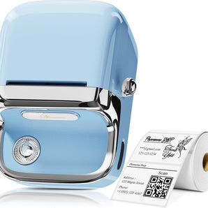 Phomemo M150 Label Maker, Upgraded Bluetooth Sticker Printer, 2 Inch Label Printer Compatible for Phone & PC, Thermal Printer for Small Business & Home Use, Barcode, Address,with 100 Labels
