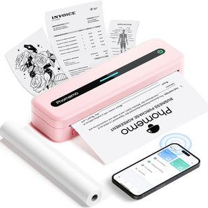 Phomemo M832 Portable Printer, Inkless Thermal Printer for Phone Laptop, Portable Printers Wireless for Travel, Support US Letter & A4 Thermal Paper, Small Bluetooth Mobile Printer for Office Car Home