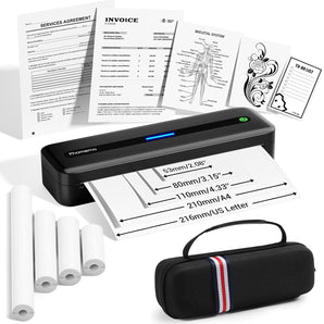 Phomemo Portable Thermal Printer, M832 Inkless Wireless Bluetooth Mobile Printer, Support 8.5" X 11" US Letter and A4 Size, Compatible with Phone Laptop for Business Office Home Use, 300dpi, with Case