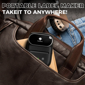 Phomemo Label Maker - M108 Bluetooth Address Label Makers for Small Business, Home, Office, 2 Inch Barcode Label Printer with 300+ Templates, Sticker Printer for Address/Logo/Clothing Label, Black