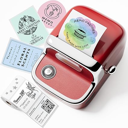 Phomemo M150 Label Maker, Upgraded Bluetooth Sticker Printer, 2 Inch Label Printer Compatible for Phone & PC, Thermal Printer for Small Business & Home Use, Barcode, Address,with 100 Labels
