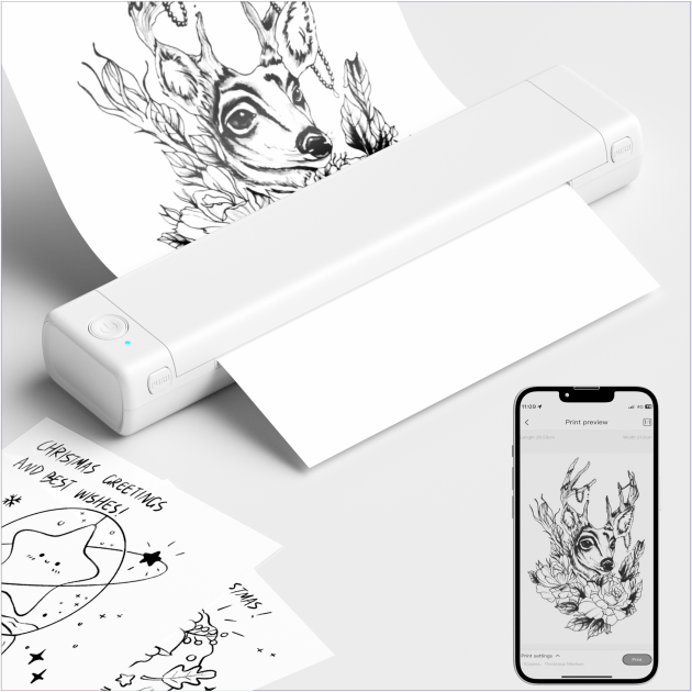 Flash Sale - Phomemo M08F Wireless Tattoo Stencil Printer - Phomemo