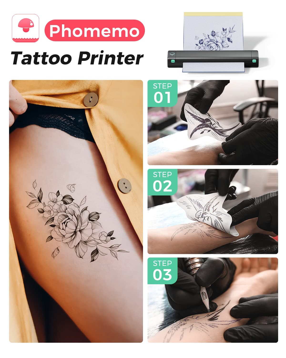 Flash Sale - Phomemo M08F Wireless Tattoo Stencil Printer - Phomemo