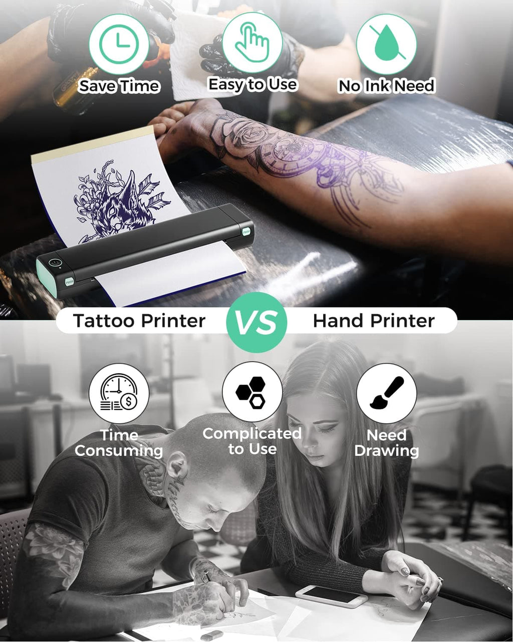 Flash Sale - Phomemo M08F Wireless Tattoo Stencil Printer - Phomemo