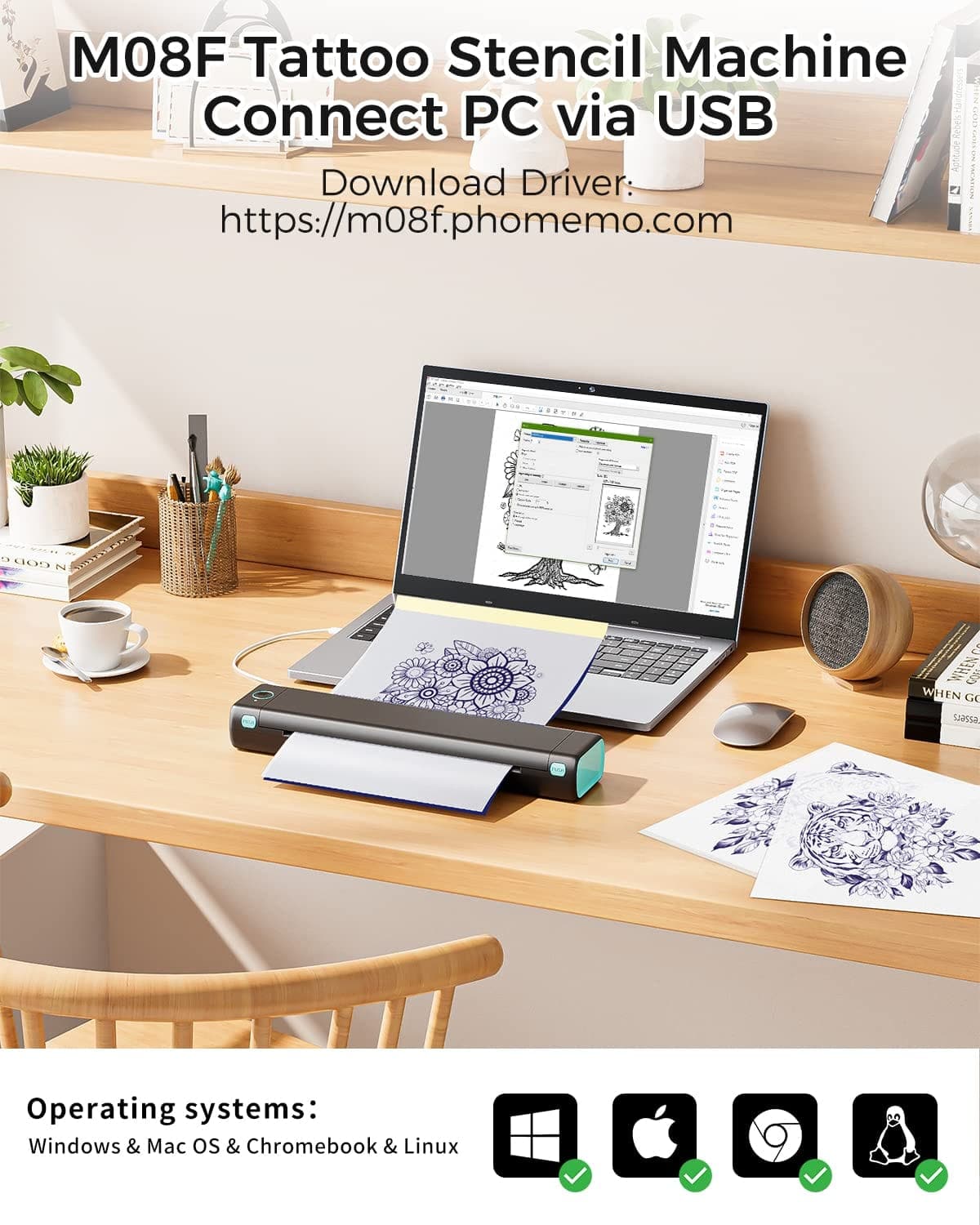 Flash Sale - Phomemo M08F Wireless Tattoo Stencil Printer - Phomemo