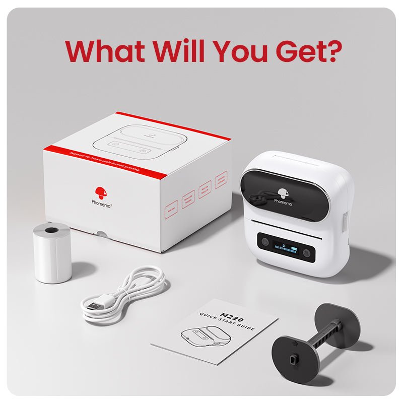 Flash Sale - Phomemo M220 Bluetooth Portable Thermal Business Label Maker - Phomemo
