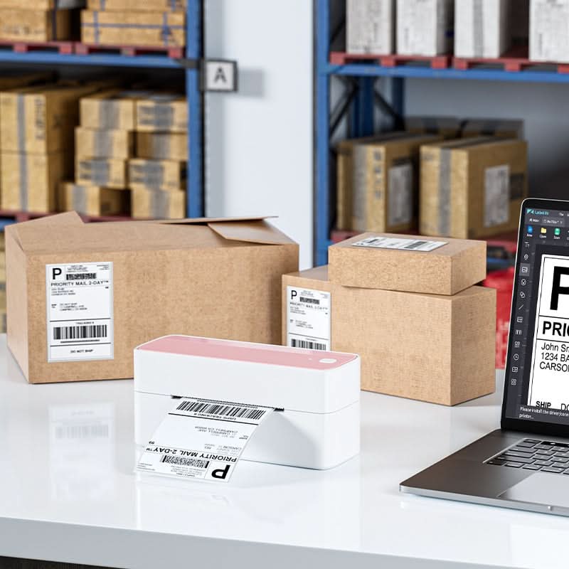 Flash Sale - Phomemo PM241 - BT Bluetooth Shipping Label Printer - Phomemo