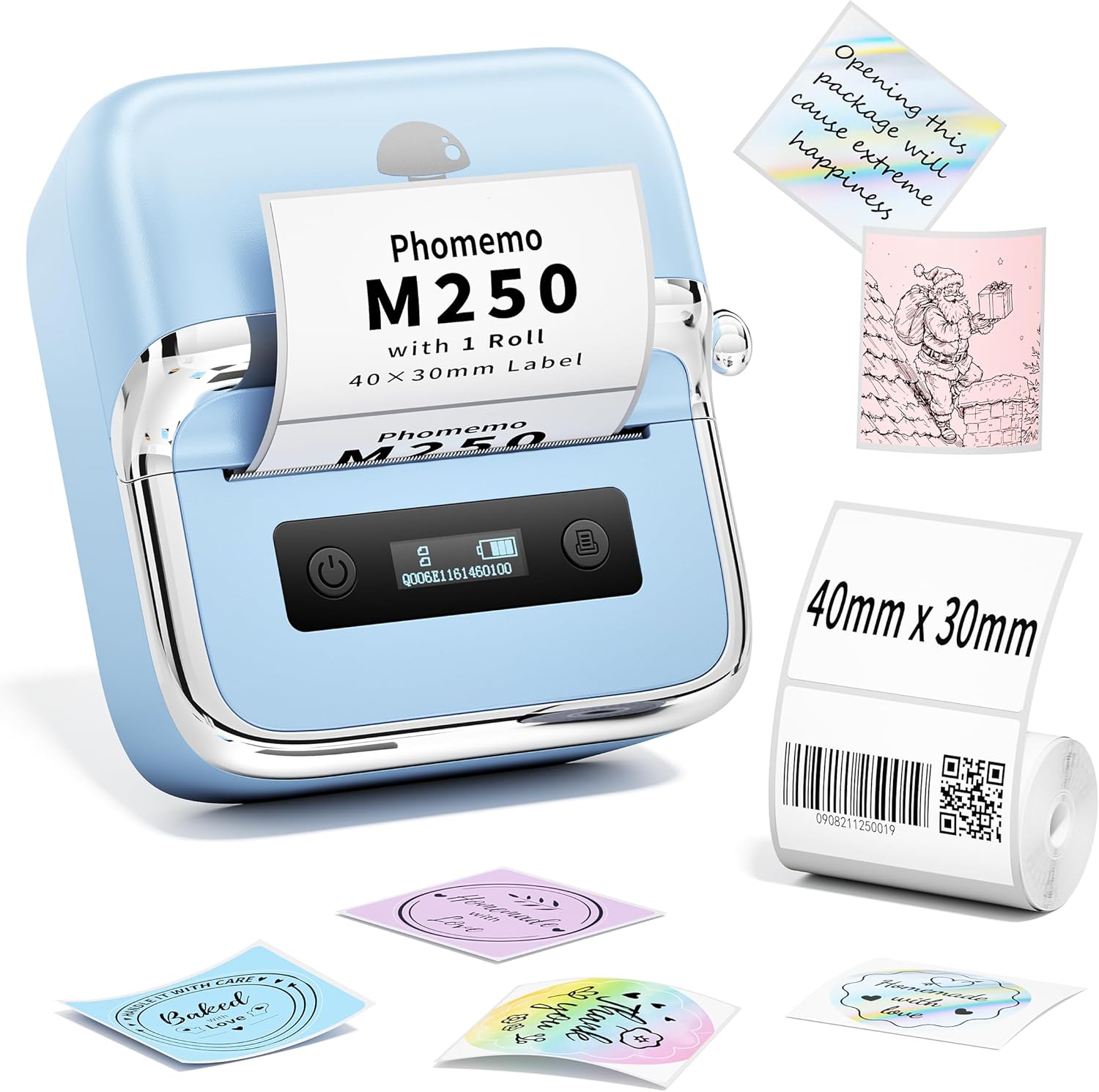 Phomemo M250 Bluetooth Portable Thermal Business Label Maker - Phomemo