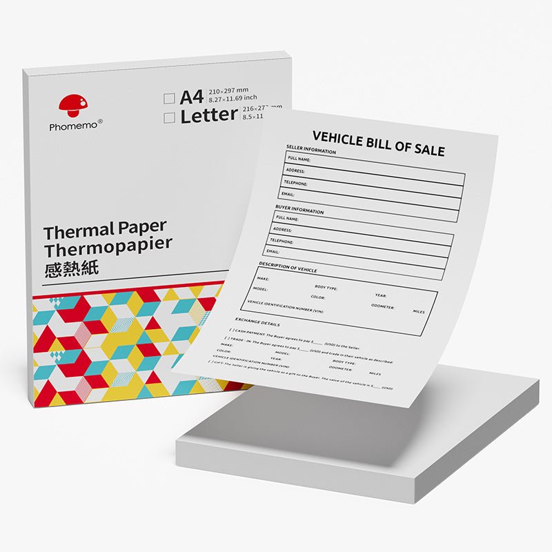 Phomemo Quick Dry 8.5"x11" Letter Thermal Paper for M08F/M832/Q302 - Phomemo