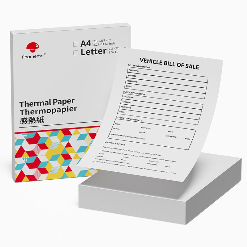 Phomemo Quick Dry 8.5"x11" Letter Thermal Paper for M08F/M832/Q302 - Phomemo