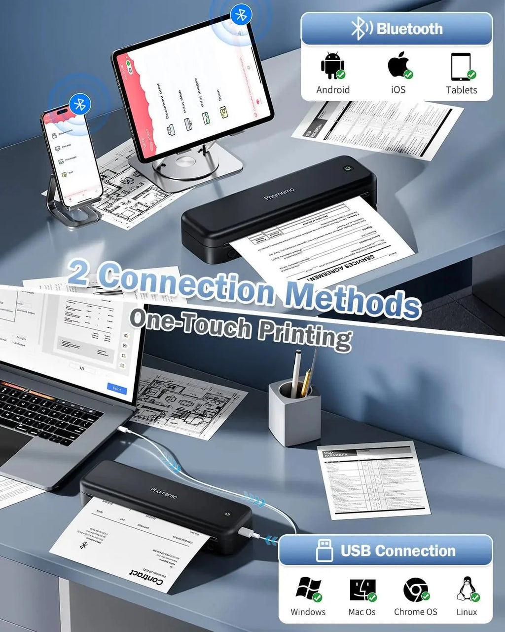 Phomemo Thermal Portable Printer M834 Bluetooth - Phomemo