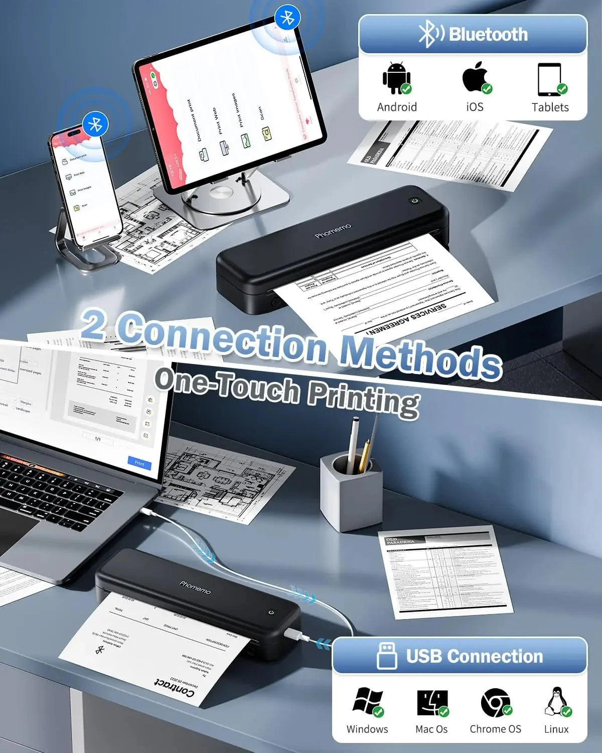 Phomemo Thermal Portable Printer M834 Bluetooth - Phomemo