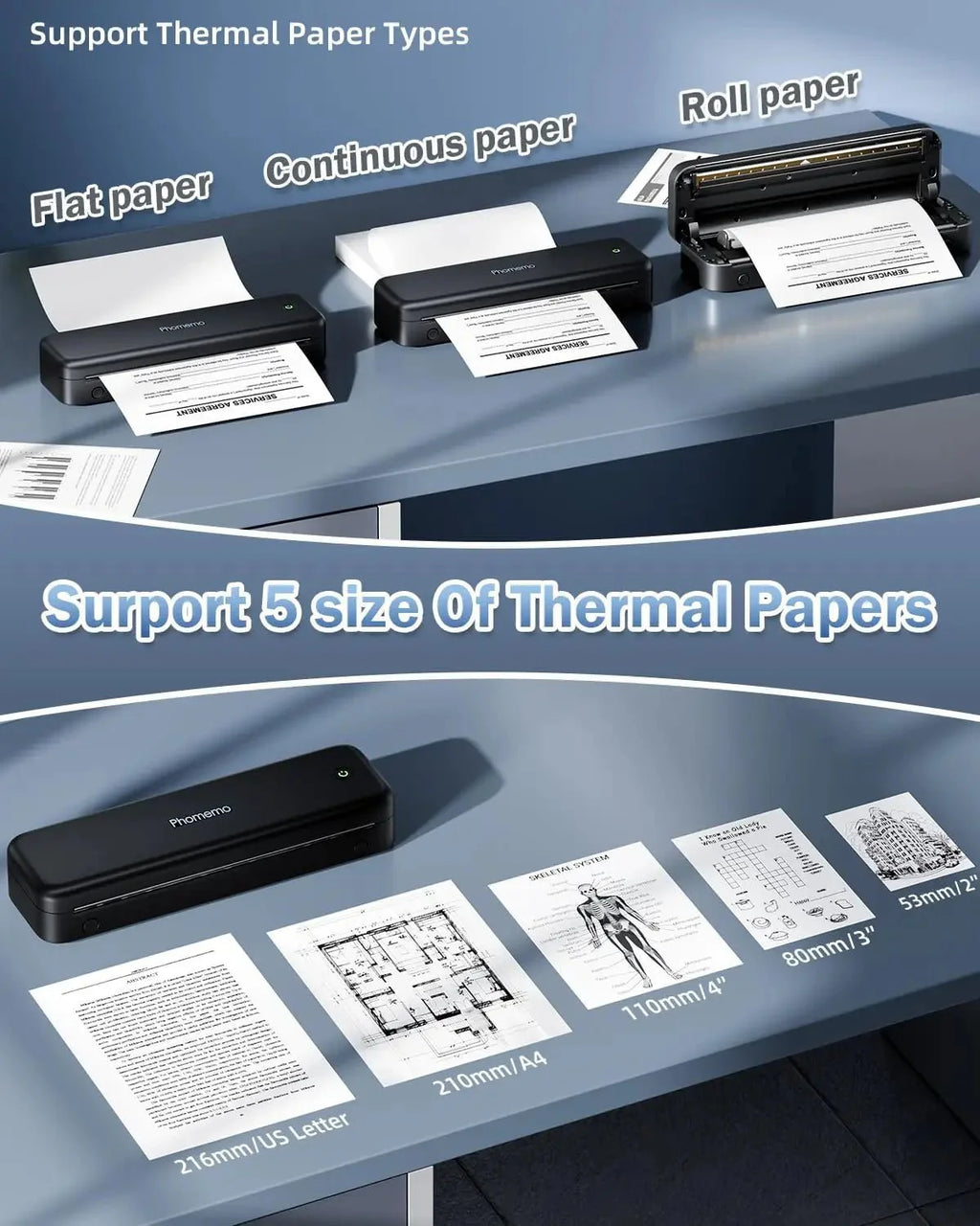 Phomemo Thermal Portable Printer M834 Bluetooth - Phomemo