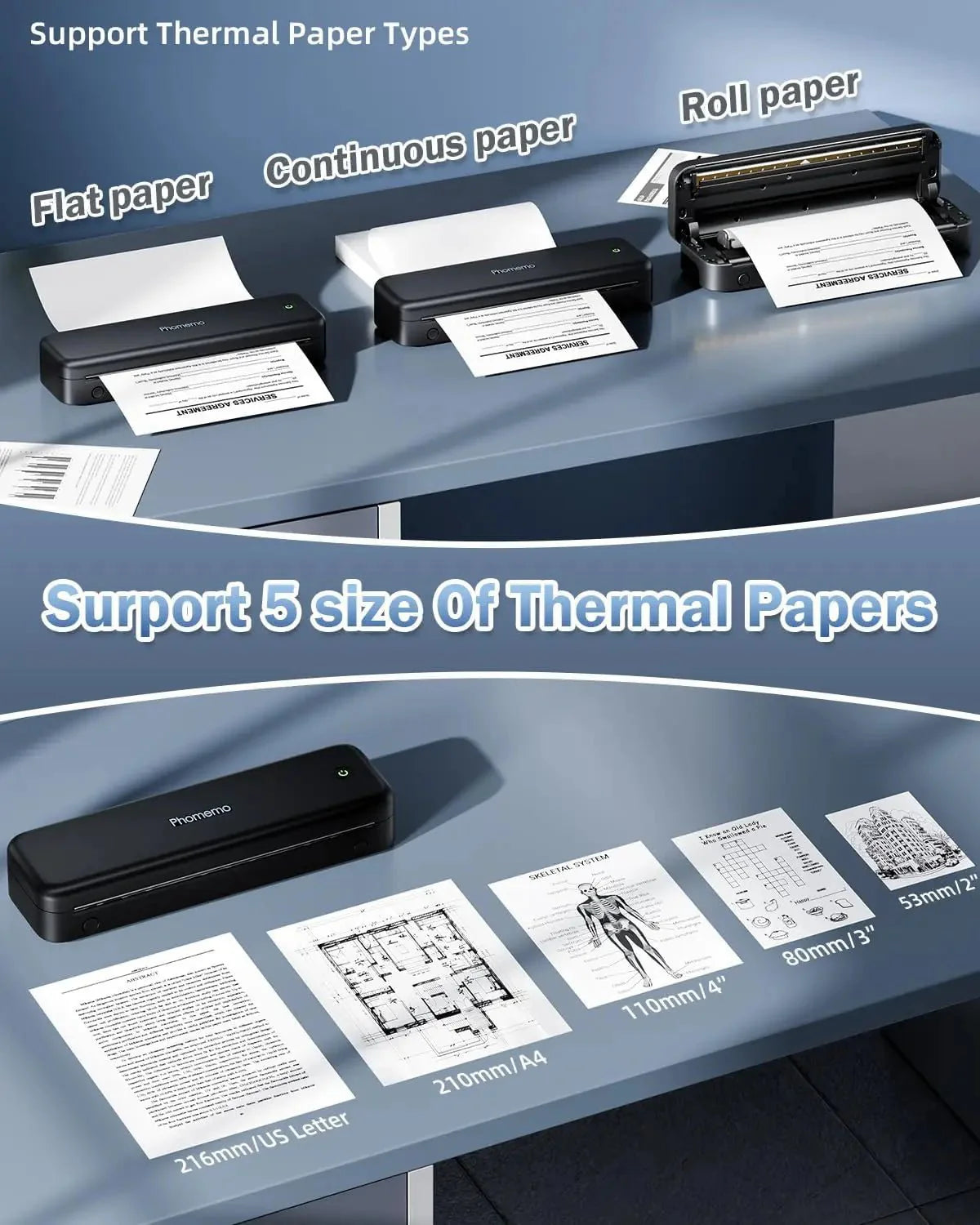 Phomemo Thermal Portable Printer M834 Bluetooth - Phomemo