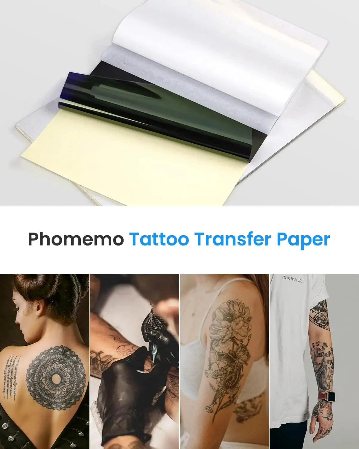 Phomemo Upgraded Tattoo Transfer Paper For M08F/TP81/TP83/TP87 Tattoo Printer - Phomemo